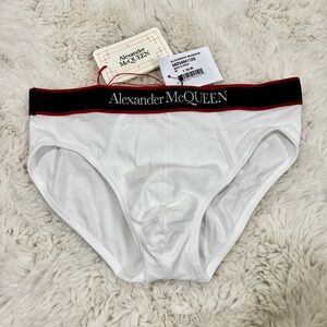 Alexander McQueen White Underwear with Red and Black Accents